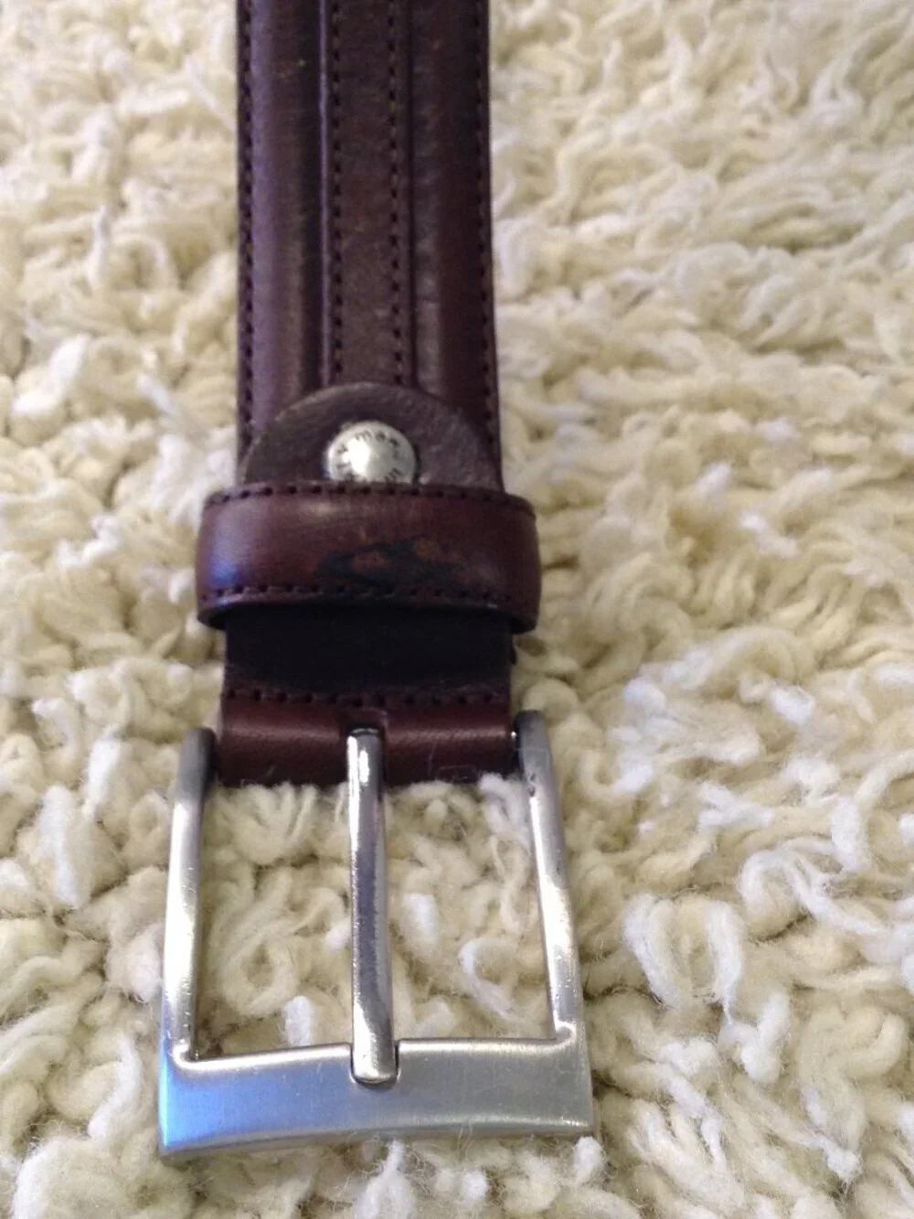 NWOT Real Leather Italian Brown Dress Belt Professional Ivy League 42